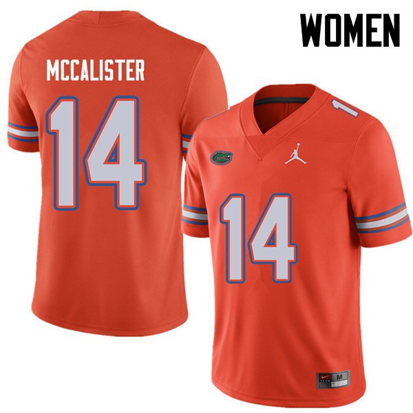 Jordan Brand Women #14 Alex McCalister Florida Gators College Football Jersey Orange